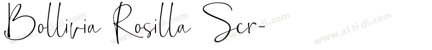 Bollivia Rosilla Scr字体转换